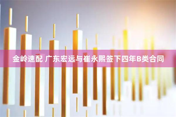 金岭速配 广东宏远与崔永熙签下四年B类合同