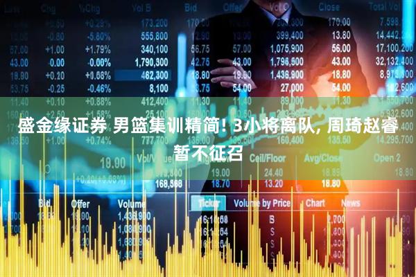 盛金缘证券 男篮集训精简! 3小将离队, 周琦赵睿暂不征召